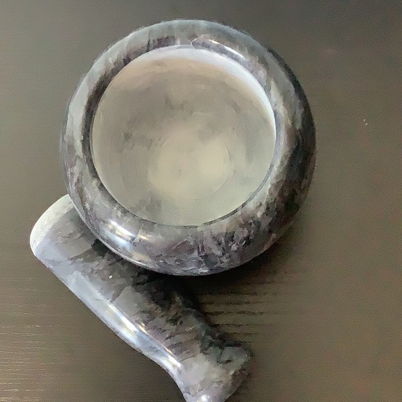 NEW Black Marble Mortar and Pestle Set Kitchen Spice Herb Pill Stone Grinder - Picture 3 of 5